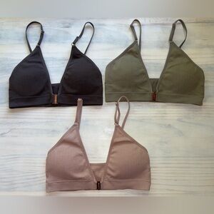 Danskin Front-Clasp Triangle Bralette Set